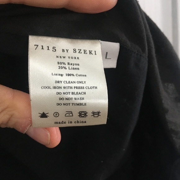 7115 by Szeki Black Capelet Shirt - Picture 4 of 7